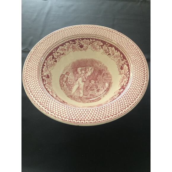 Currier & Ives Transferware Bowl Called Partridge Shooting - Picture 1 of 4